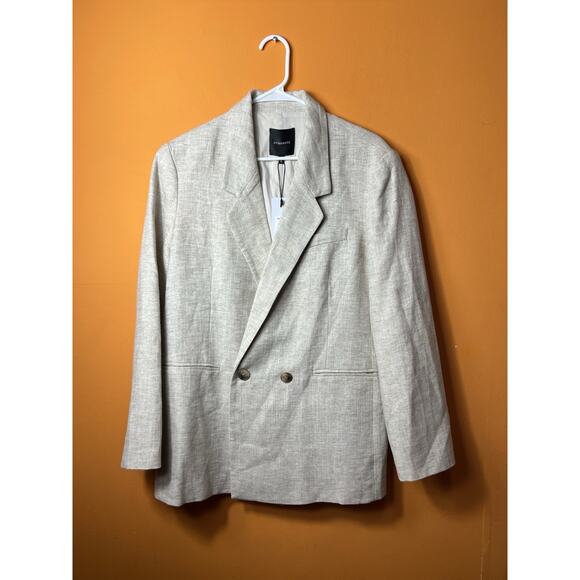 Dynamite NWT Noa Oversized Linen Blazer Size P/M - S/M White Ivory - Picture 1 of 11